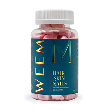 WEEM Hair Skin and Nails Gummies - Supports Healthy Hair - Vegan biotin Vitamins for Women & Men Supports Faster Hair Growth, Stronger Nails, Healthy Skin, Extra Strength