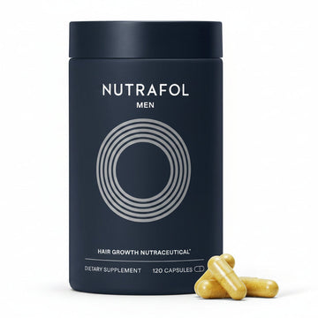 Nutrafol Men's Hair Growth Supplements, Clinically Tested for Visibly Thicker Hair and Scalp Coverage, Dermatologist Recommended - 1 Month