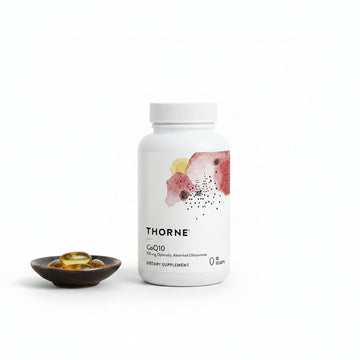 THORNE - CoQ10 - 100mg Optimally Absorbed Ubiquinone Supplement - Supports Heart Health, Brain Function, Cellular Energy Production & Healthy Aging* - Third-Party Certified - Gluten-Free - 60 Softgels