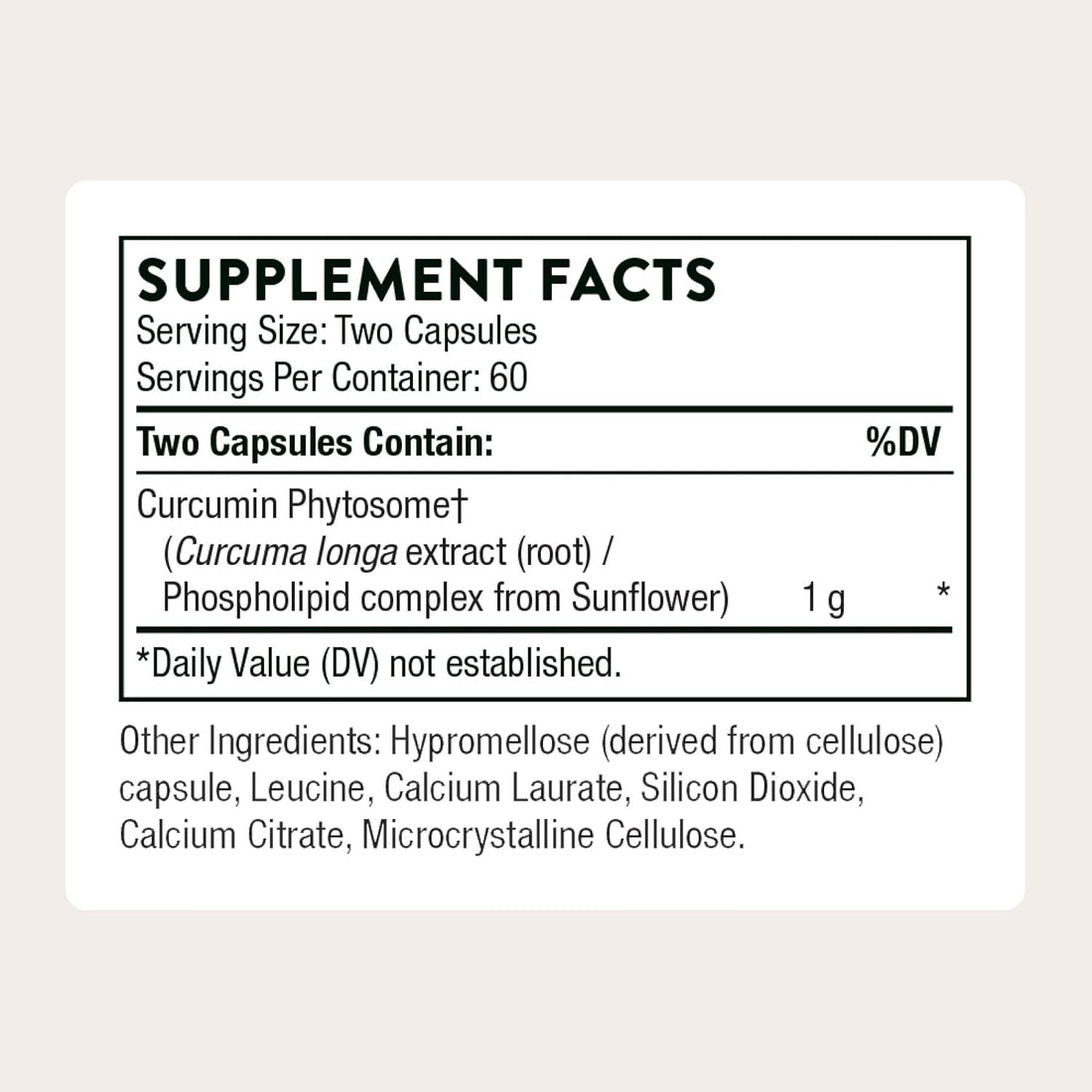 THORNE - Curcumin Phytosome 1000 mg (Meriva) - Clinically Studied, High Absorption - Supports Healthy Inflammatory Response in Joints, Muscles, GI Tract, Liver, Brain & Nerves* - 60 Servings